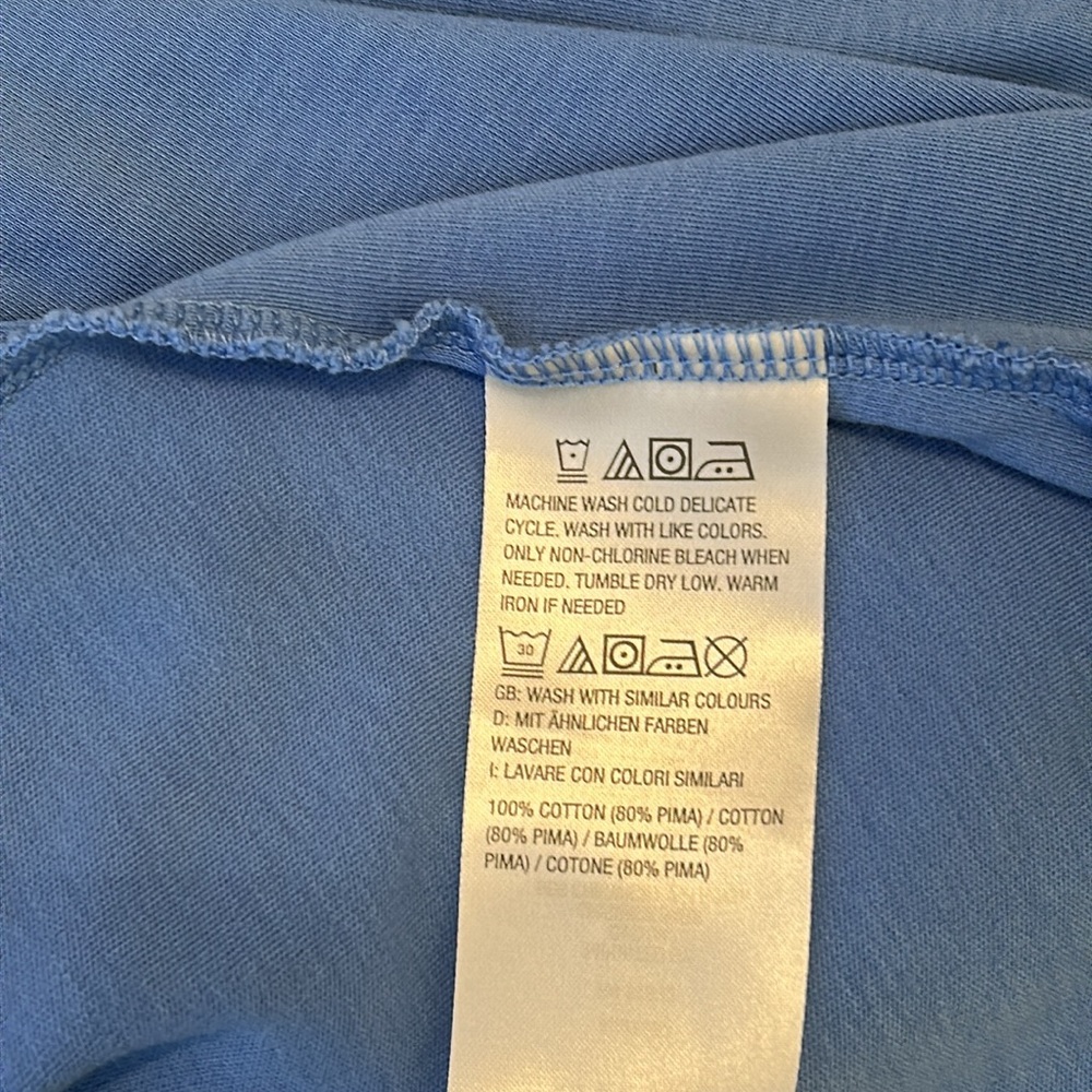 Preppie Isaac Mizrahi Live Size 1X Country Club Blue Pima Cotton Polo Dress - Picture 6 of 6